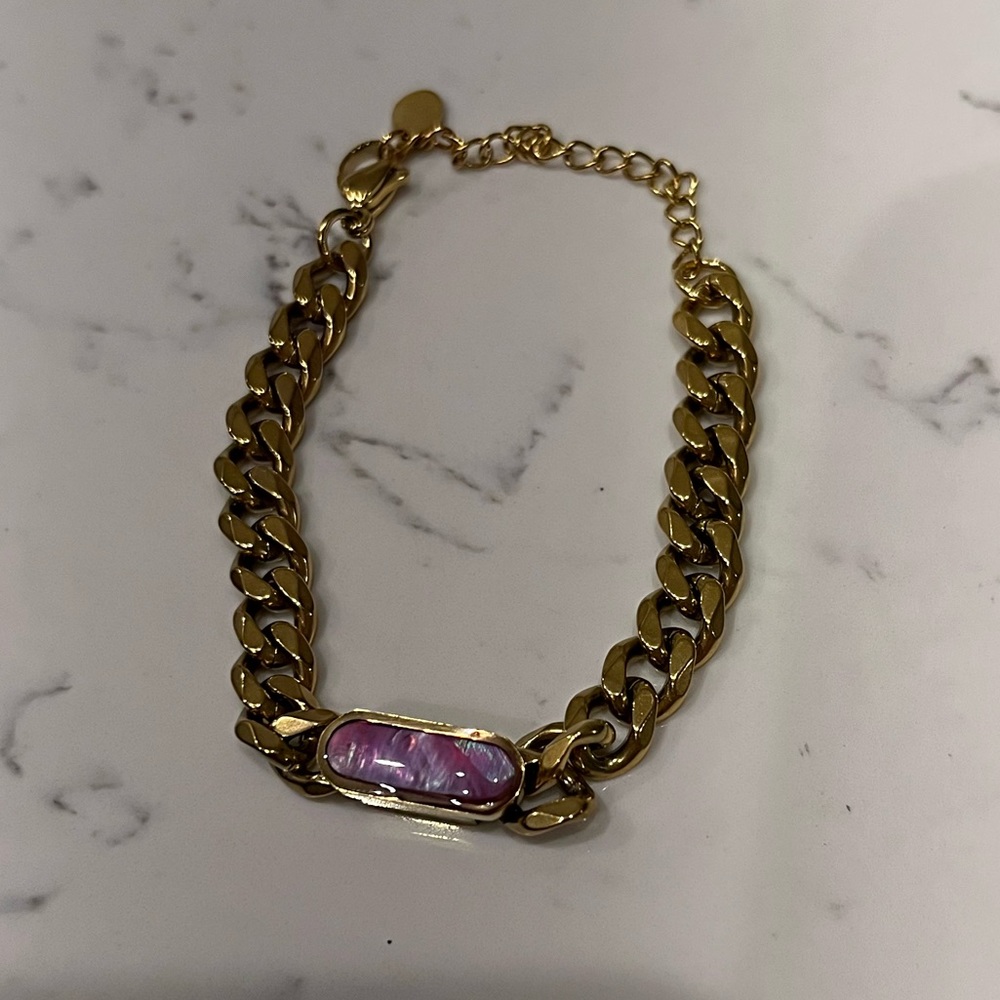 Emma & Chloe Gold and Purple Bracelet